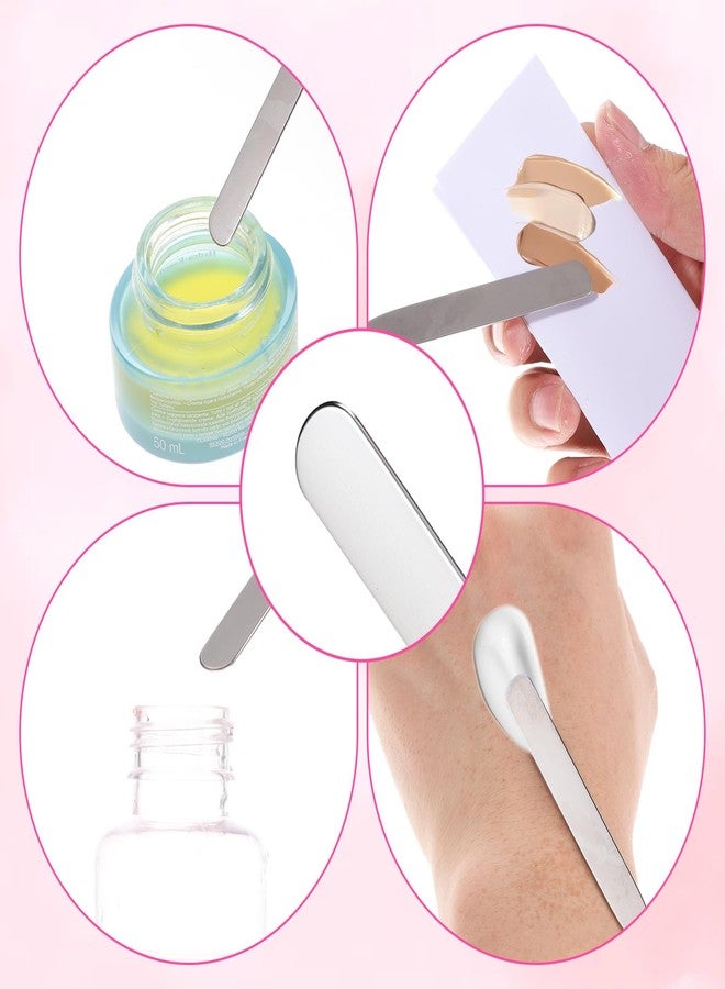 Alrhso 3 Pcs Makeup Spatula, Stainless Steel Cosmetic Spatula Double-Headed Makeup Spatulas for Mixing Foundation Cosmetics Professional Beginner - Image 5